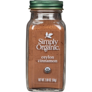 Simply Organic Ceylon Ground Cinnamon, 2.08 Ounce, Non-GMO Organic Cinnamon Powder